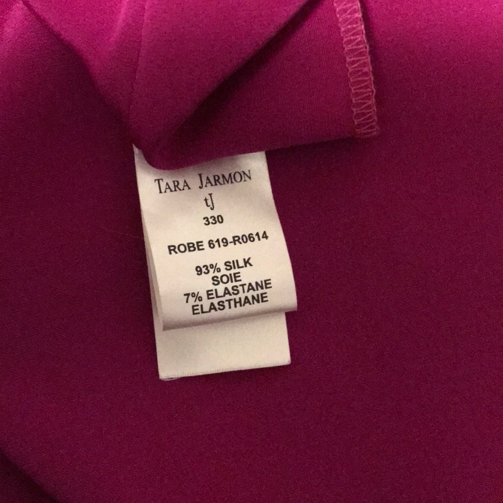 TARA JARMON Fuchsia Silk Dress - Picture 6 of 9